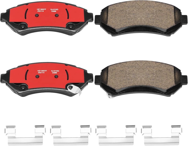 SUPLABEL Disc Brake Pad Set HZ699H for Buick Century, Regal; Cadillac Seville;Oldsmobile; Chevrolet Impala, Monte Carlo, Venture; Pontiac Bonneville, Grand Prix, Montana + More; FRONT - Image 1